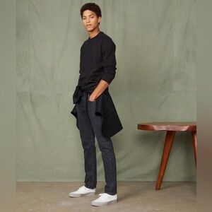 Officine Generale Selvedge Denim Straight Leg Grey black Mens 30 organic cotton